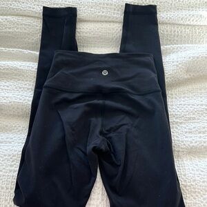 Lululemon luon wunder under length 28 size 2 black mint condition